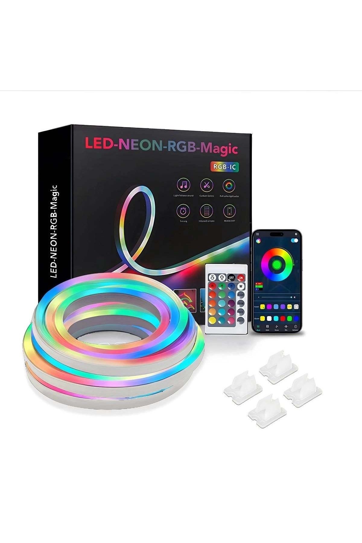 RGB Neon Led 3 Metre, Rgb Led, Sese Duyarlı Led