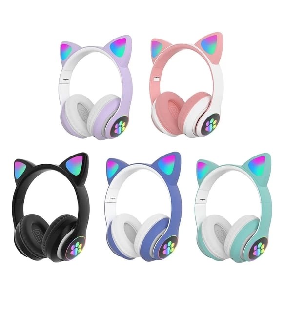 KEDİ BAŞLIKLI  WIRELESS GAME HEADSET