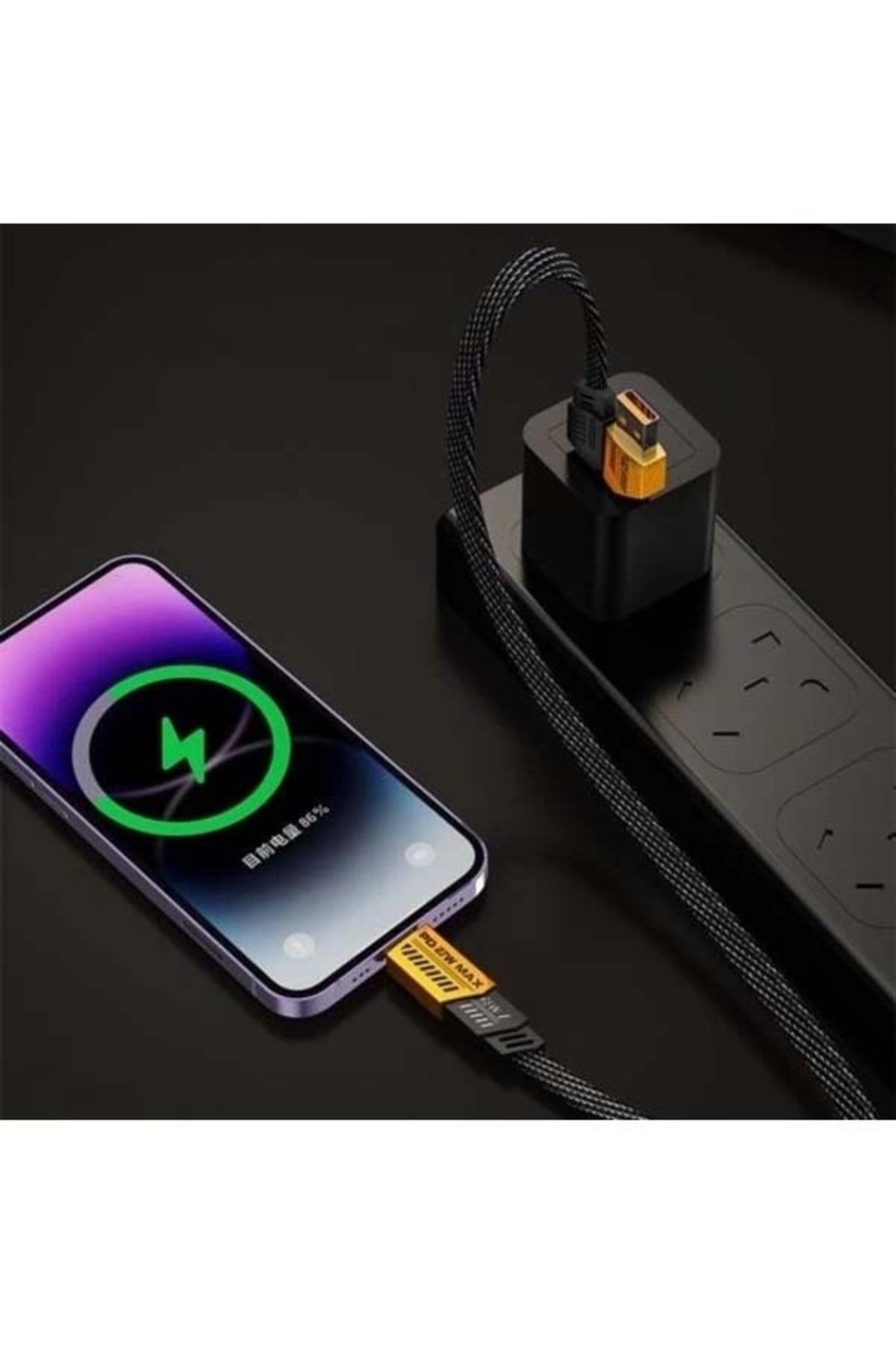 NewPower Şarj Kablosu, Flat Wıre Cable, Dayanıklı Şarj Kablosu, Type C-Usb-Lightning Şarj Kablosu