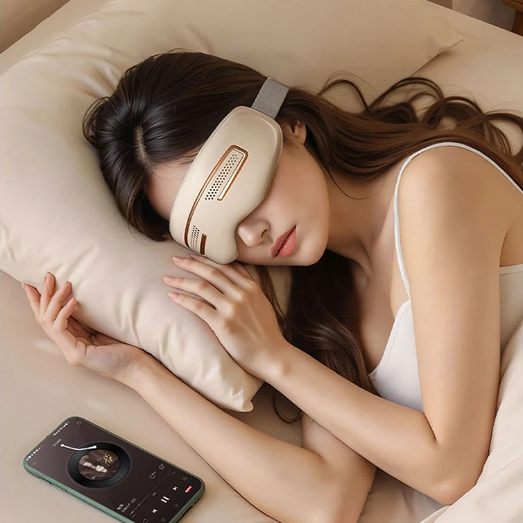 Göz Masaj Aleti taşınabilir, ısıtmalı, soğutmalı, bluetooth  özellikli, akapunktur ve migrende etkili masaj aleti