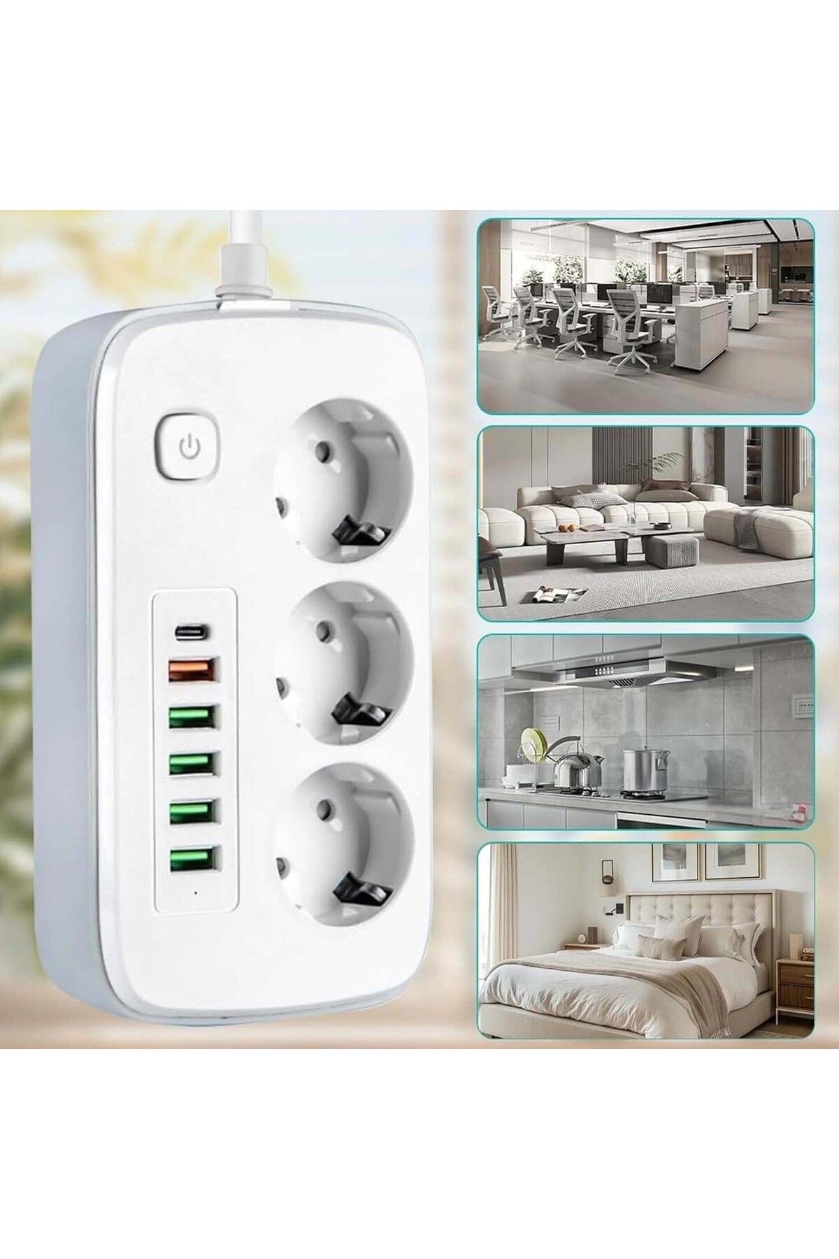 Power Socket Uzatma Kablosu, Grup Priz Uzatma Kablosu, Akım Korumalı Uzatma Kablosu