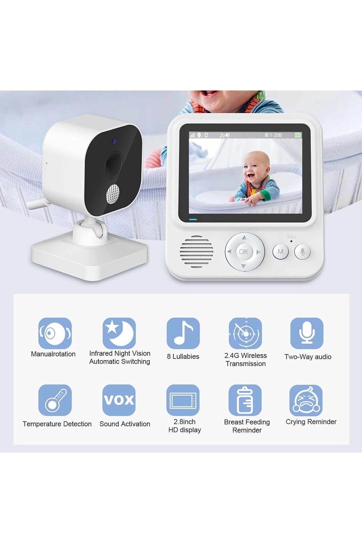 Baby Monitor, Çift Yönlü Bebek Kamerası