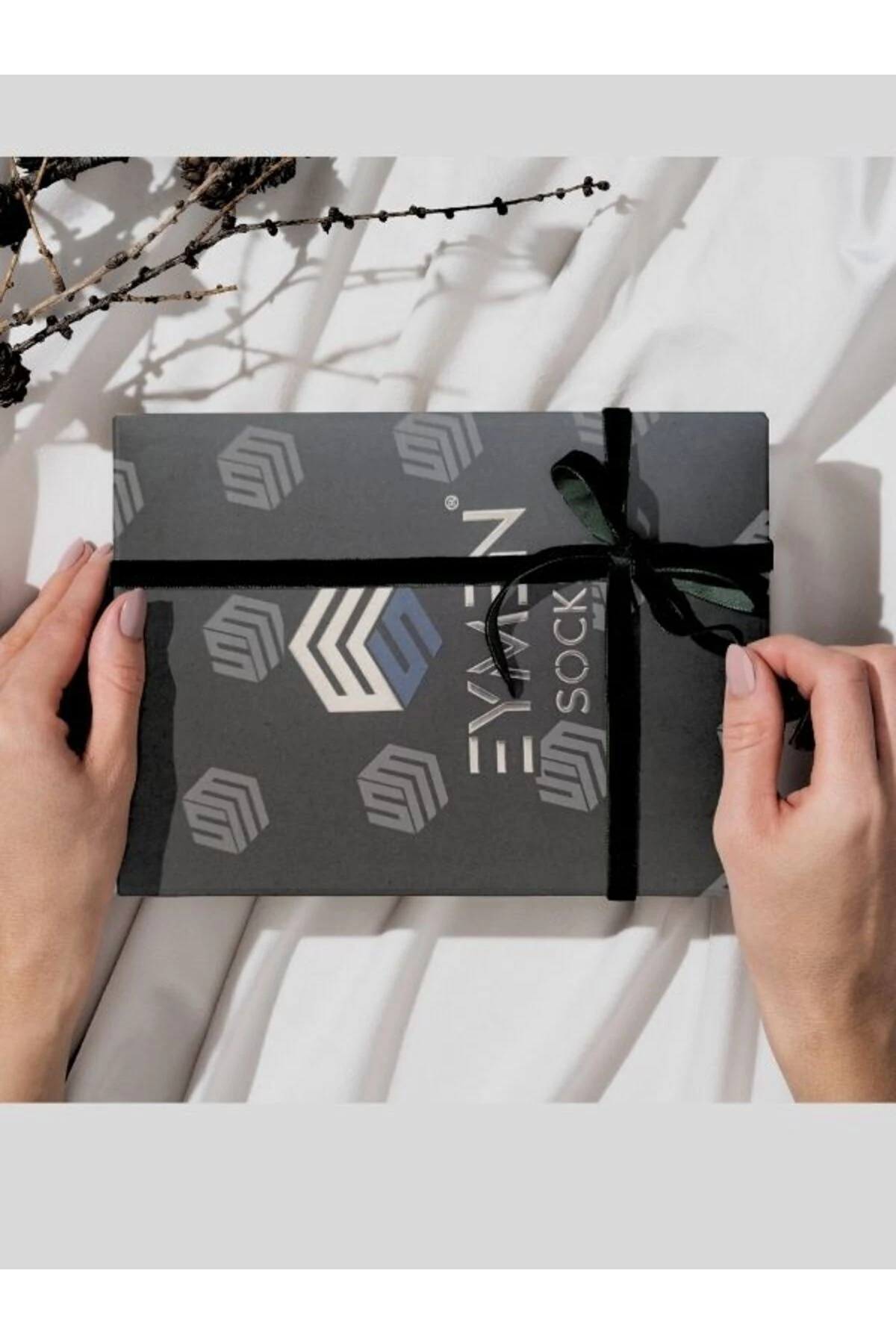 12'li Bambu Erkek Soket Çorap Tek Renk Lacivert - Premium ,dikişsiz, Baklava Desen, Hediye Kutulu