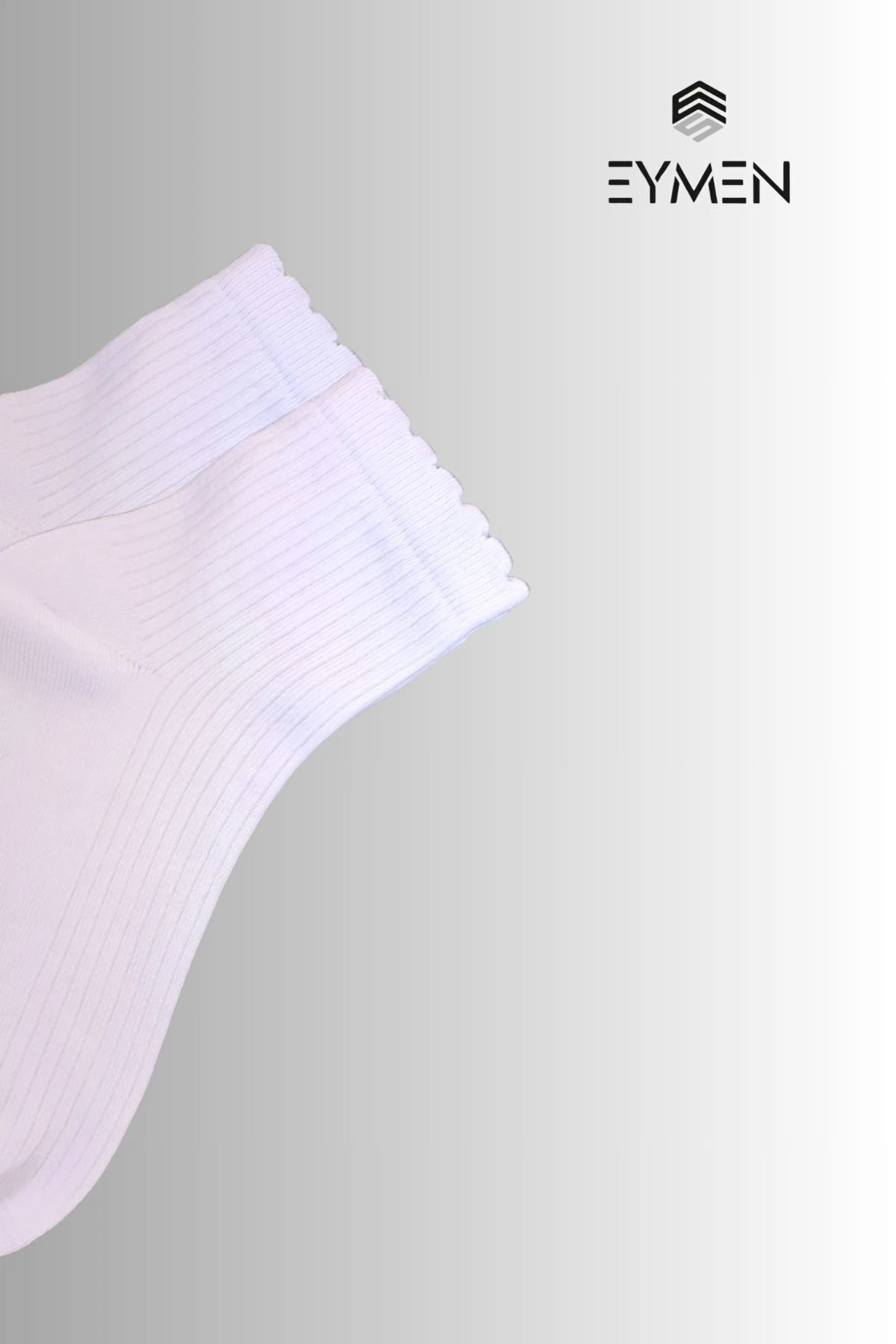 6 Çift Düz Beyaz Yarım Konç Rahat Fitilli Kadın Çorap Pamuklu Premium Kalite