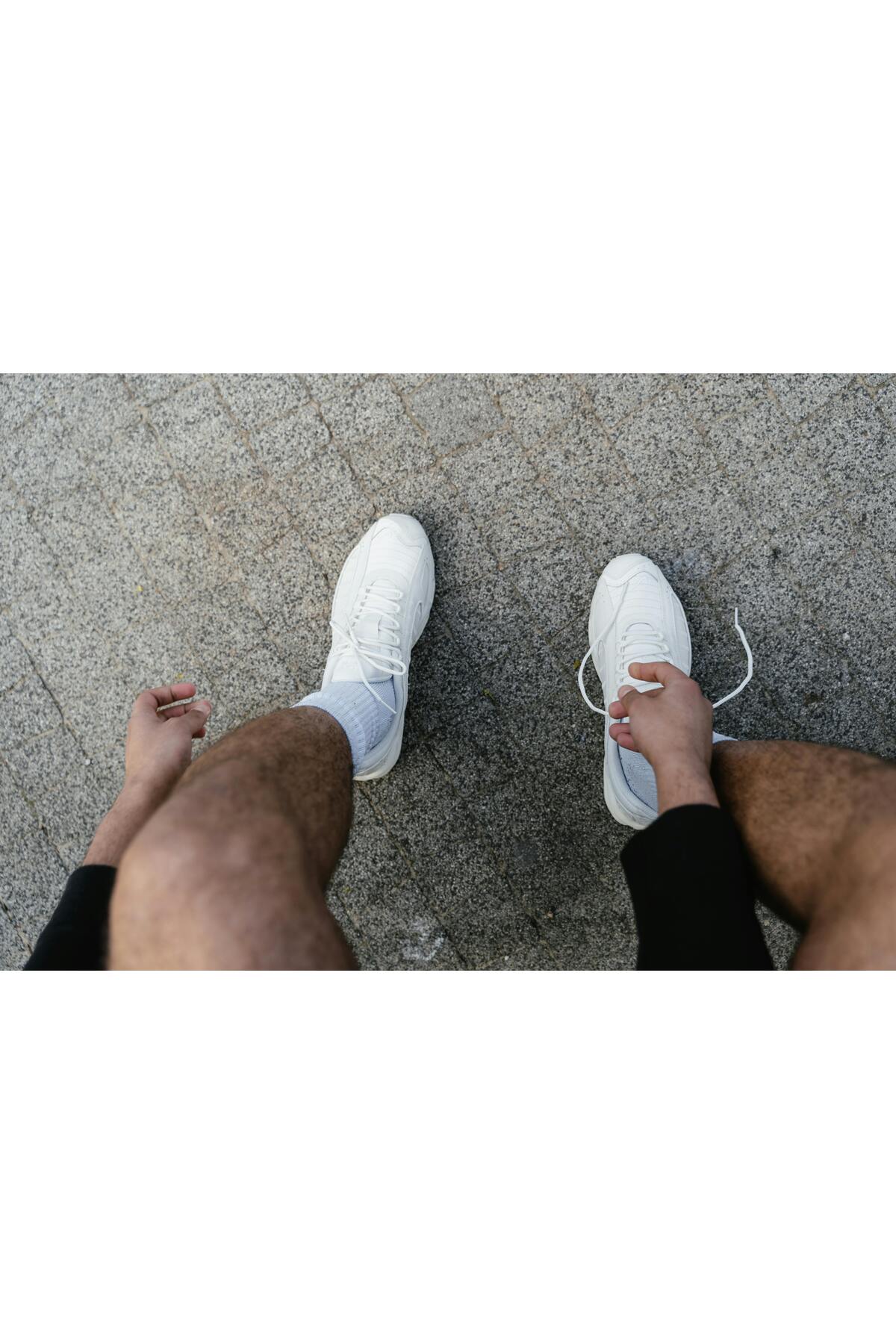 6'lı Paket Unisex Rahat Fitilli Kolej & Tenis Çorabı Düz Renk Beyaz | Pamuklu Uzun (KADIN & ERKEK)