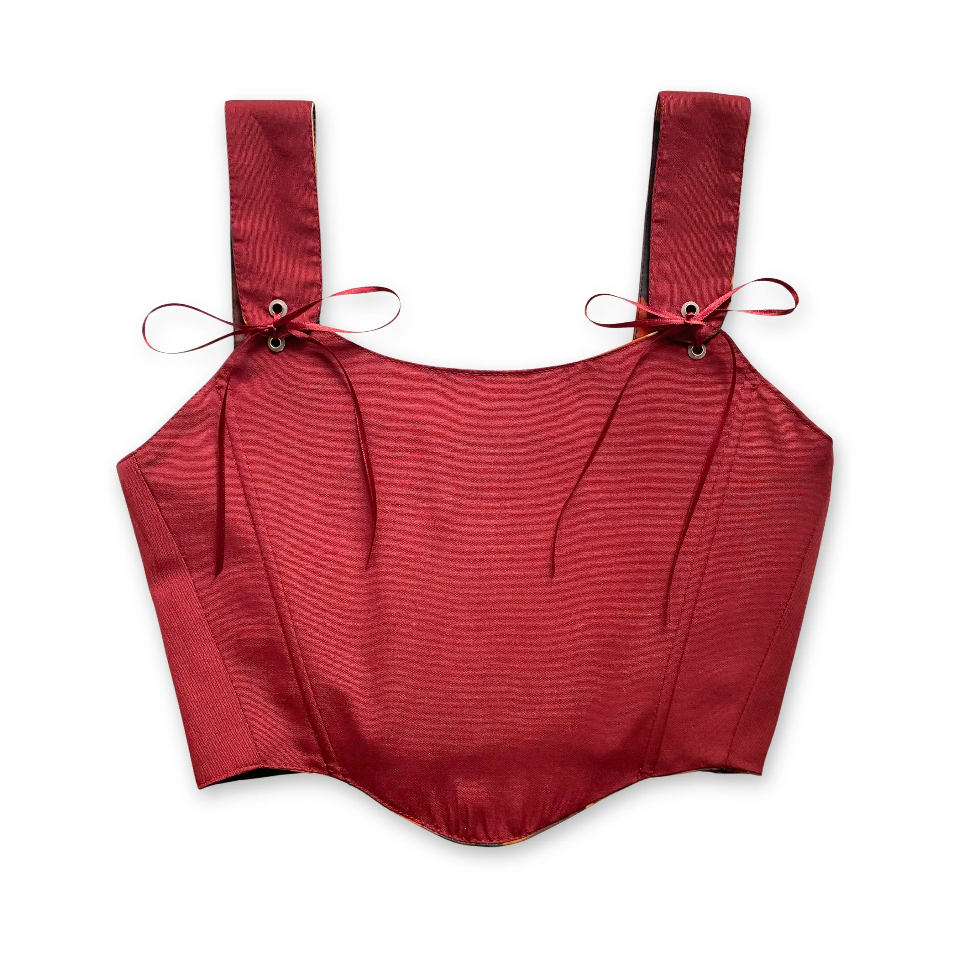 Lale Desenli Çift Taraflı Bayan Korse