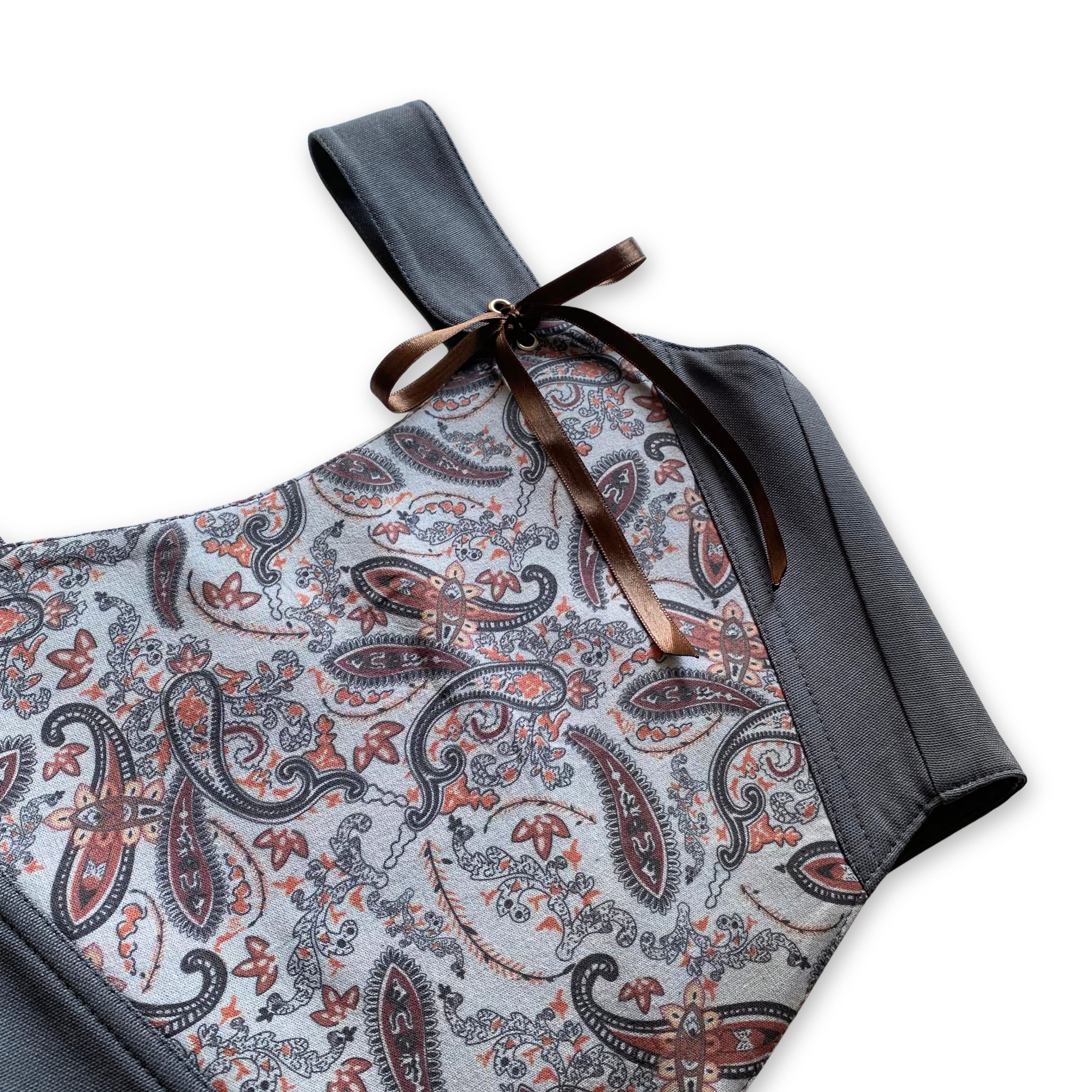 Paisley Desenli Çift Taraflı Bayan Korse