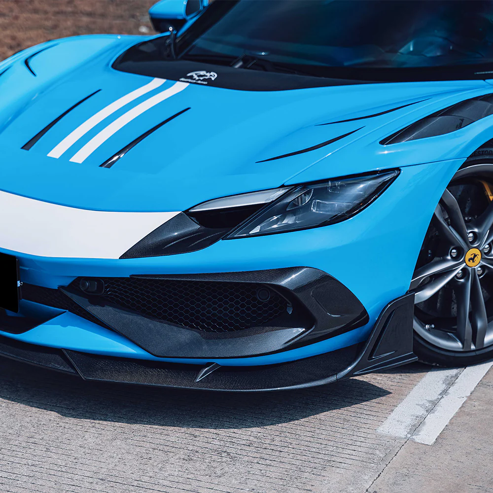 FERRARI 296 GTB/GTS Pre-Preg (Kuru) Karbon Fiber BF Ön Far Ek