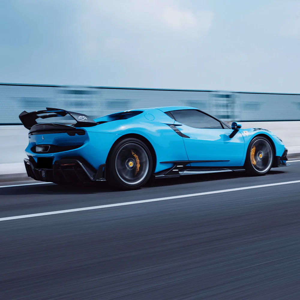 FERRARI 296 GTB/GTS Pre-Preg (Kuru) Karbon Fiber Yan Marşpiyel Ek