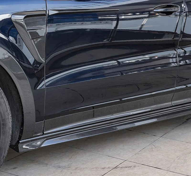 PORSCHE CAYENNE Pre-Preg (Kuru) Karbon Fiber Yan Marşpiyel