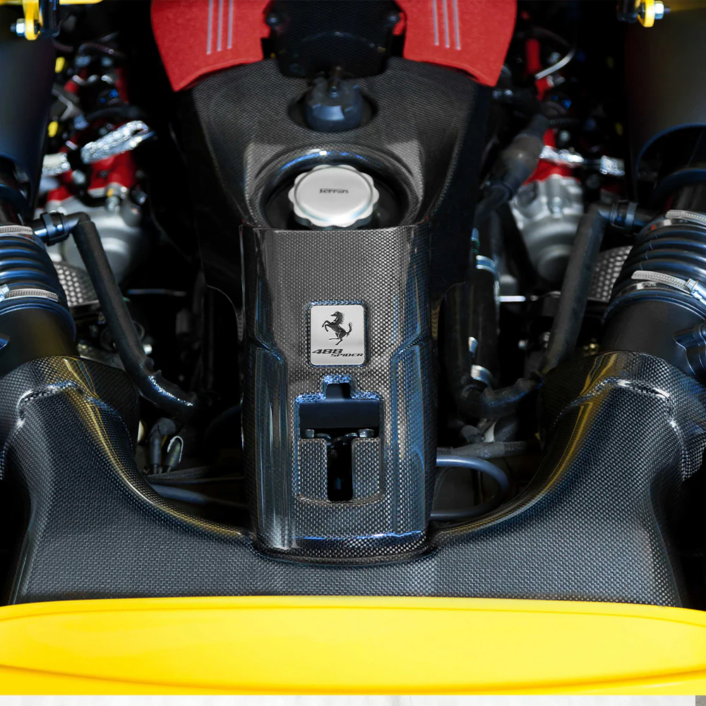 FERRARI F8/488 GTB/SPIDER Pre-Preg (Kuru) Karbon Fiber CP Hava Filtre Kapak