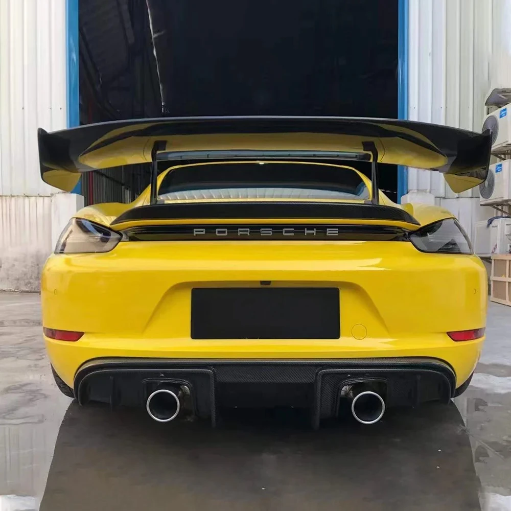 PORSCHE 718 GT4 RS Pre-Preg (Kuru) Karbon Fiber Arka Difüzör