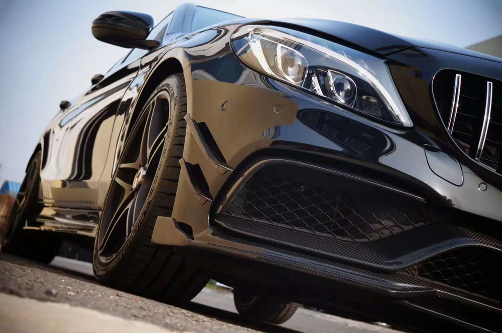 MERCEDES-BENZ AMG W205 C63 Pre-Preg (Kuru) Karbon Fiber Ön Hava Yüzgeci