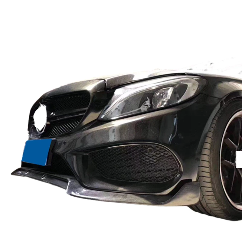 MERCEDES-BENZ W205 B Style Car Accessories Parts Carbon Fiber Front Lip Splitter 2015-2018
