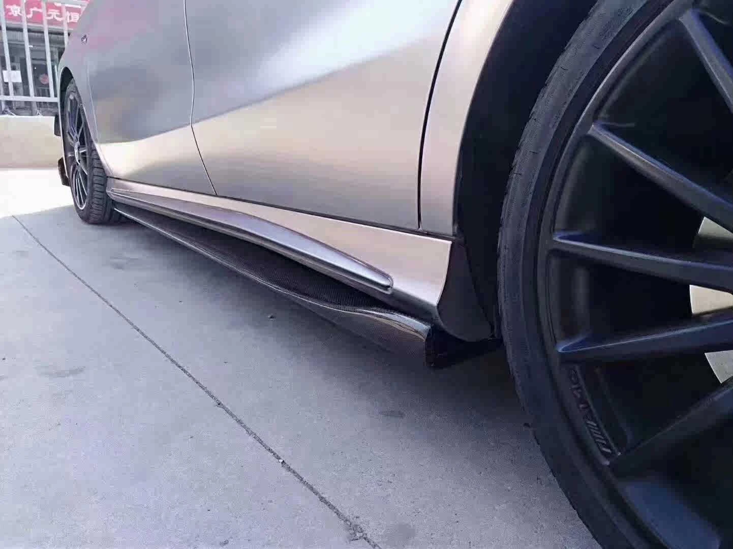 MERCEDES-BENZ RZ Style Carbon Fiber Side Step Skirt W176 A45 AMG