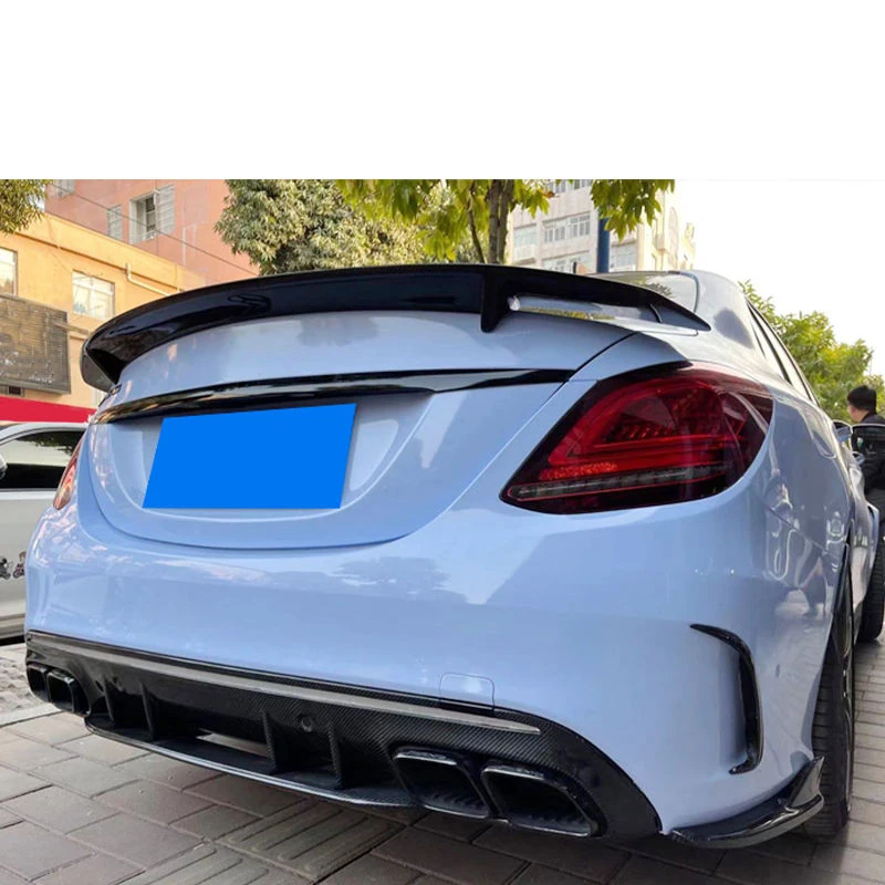 MERCEDES-BENZ C63S W205 Body Kit Carbon Fiber Fibre Rear Bumper Diffuser Lip 4-Door 2015-2021