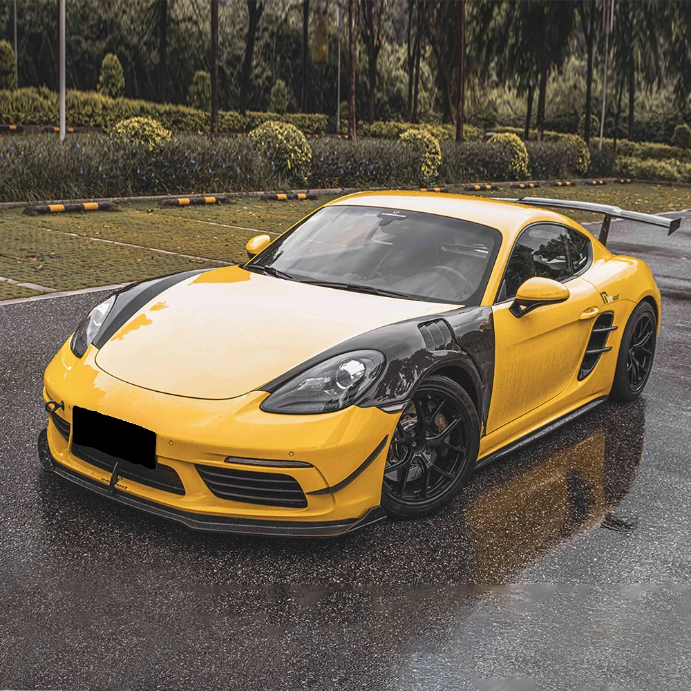 PORSCHE 718 CAYMAN/BOXSTER Pre-Preg (Kuru) Karbon Fiber Ön Hava Yüzgeci