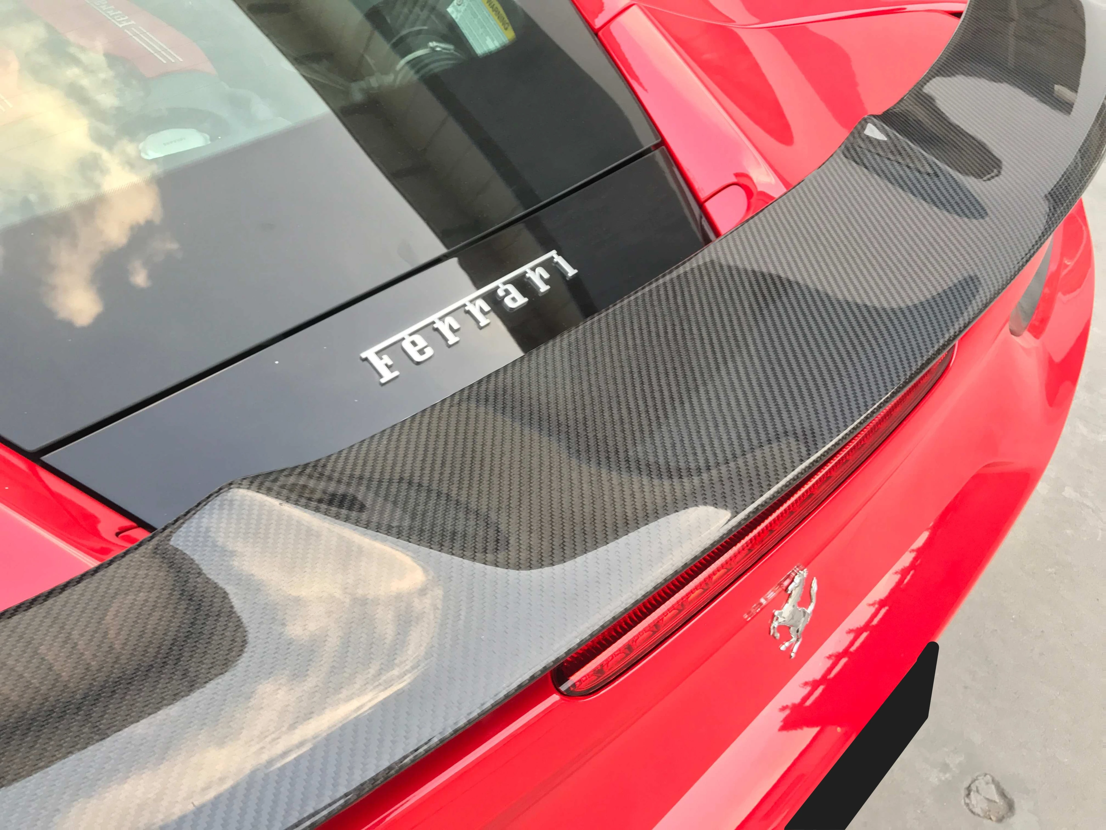 FERRARI 488 GTB/SPIDER Pre-Preg (Kuru) Karbon Fiber SN Spoiler