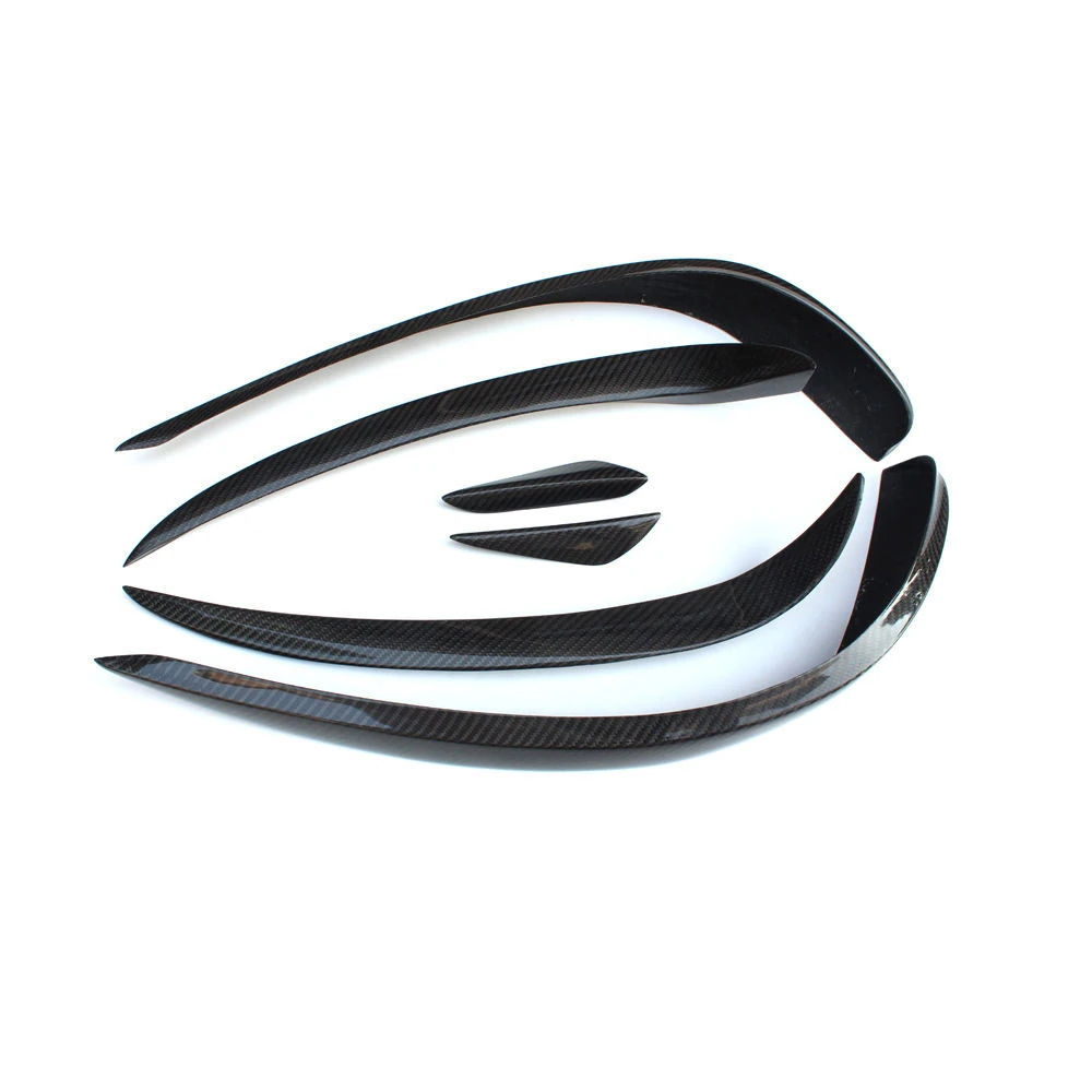 MERCEDES-BENZ 6 PCS Carbon Fiber Front Bumper Lip Spoiler Wing Canards W176 2013-2015