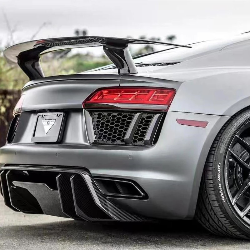 AUDI R8 Carbon Fiber Splitter Rear Lip Diffuser Gen 2 2017-2020