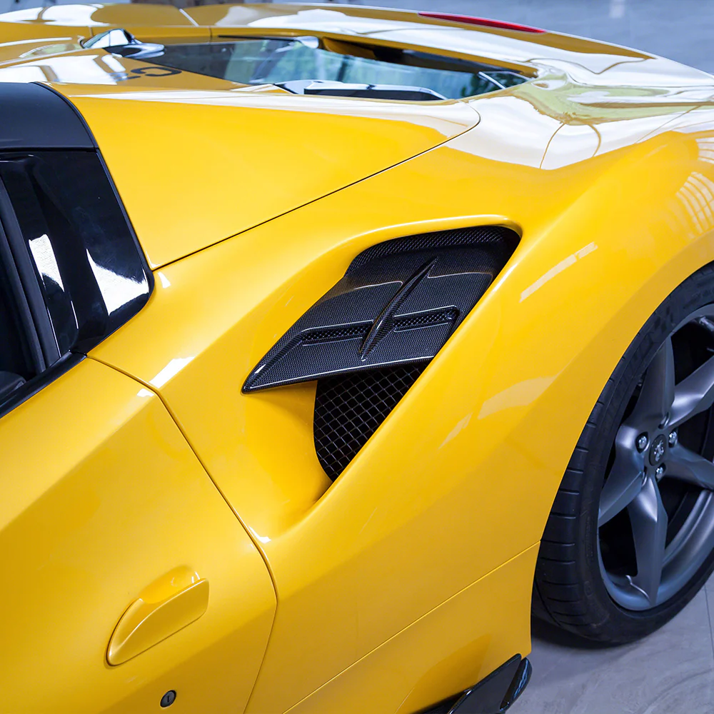 FERRARI 488 GTB/SPIDER Pre-Preg (Kuru) Karbon Fiber CP Yan Hava Kanalı