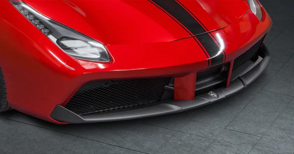 FERRARI 488 GTB/SPIDER Pre-Preg (Kuru) Karbon Fiber CP Ön Lip