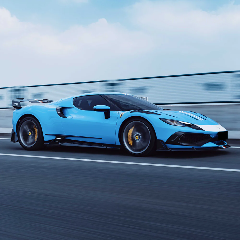 FERRARI 296 GTB/GTS Pre-Preg (Kuru) Karbon Fiber Yan Marşpiyel Ek