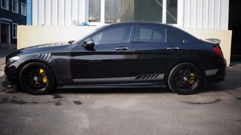 MERCEDES-BENZ AMG W205 C63 Pre-Preg (Kuru) Karbon Fiber Yan Marşpiyel