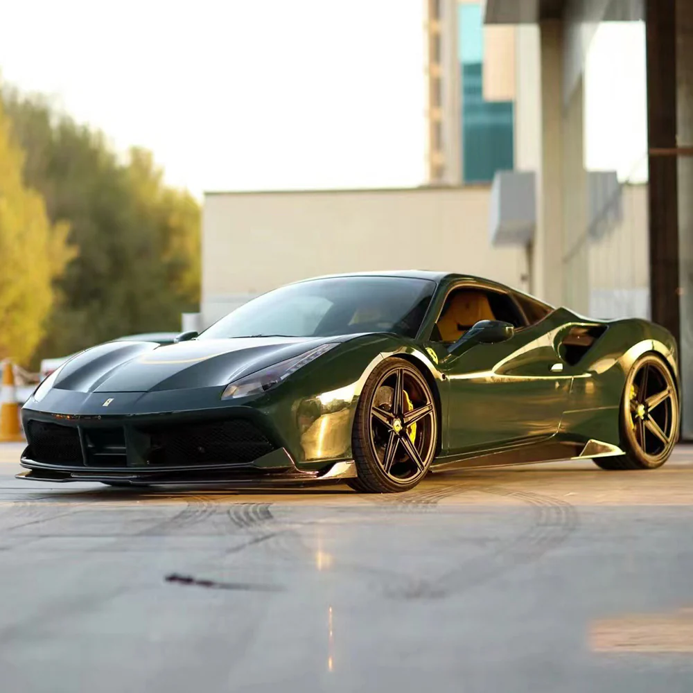 FERRARI 488 GTB/SPIDER Pre-Preg (Kuru) Karbon Fiber V Yan Marşpiyel
