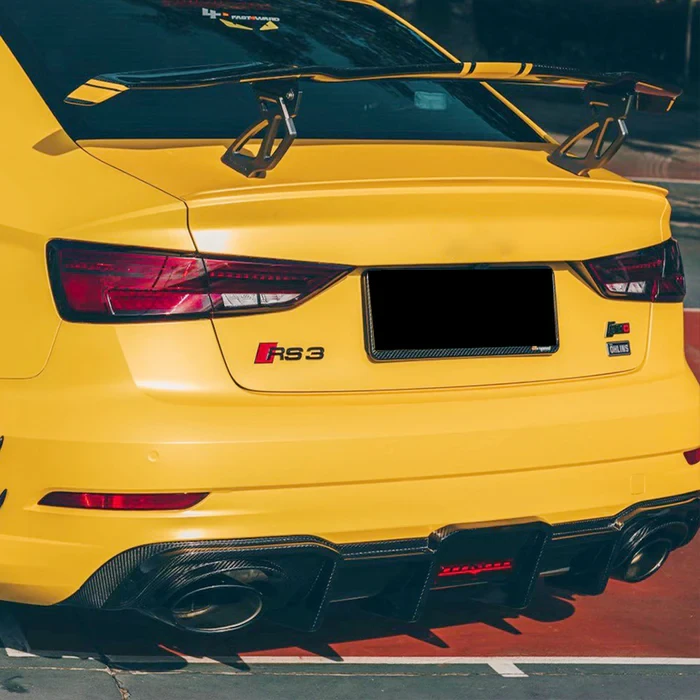 AUDI RS3 Dry Carbon Fiber Rear Lip with Lamp