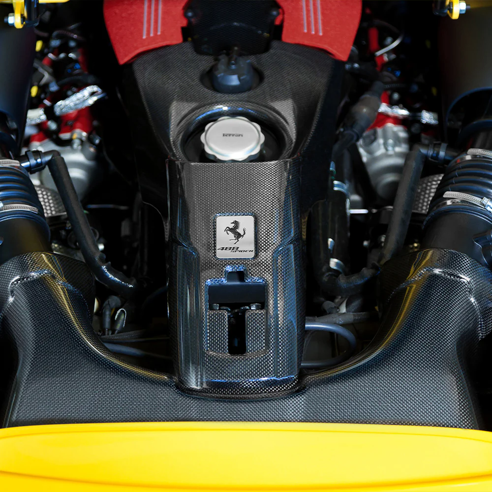 FERRARI F8/488 GTB/SPIDER Pre-Preg (Kuru) Karbon Fiber CP Kilit Kapak