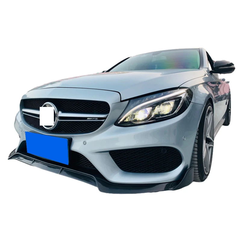 MERCEDES-BENZ W205 B Style Car Accessories Parts Carbon Fiber Front Lip Splitter 2015-2018