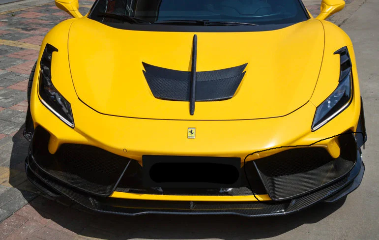 FERRARI F8 Pre-Preg (Kuru) Karbon Fiber Ön Üst Lip
