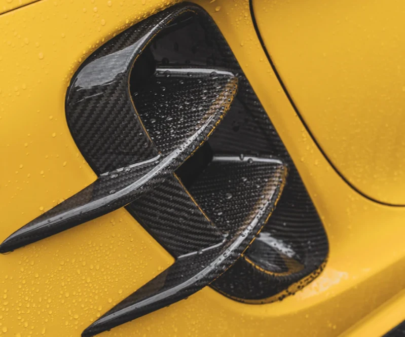 PORSCHE 718 CAYMAN/BOXSTER Pre-Preg (Kuru) Karbon Fiber Yüzgeçli Yan Hava Kanalı