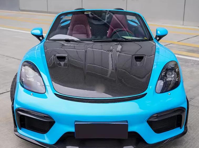 PORSCHE 718 Pre-Preg (Kuru) Karbon Fiber RS Ön Kaput