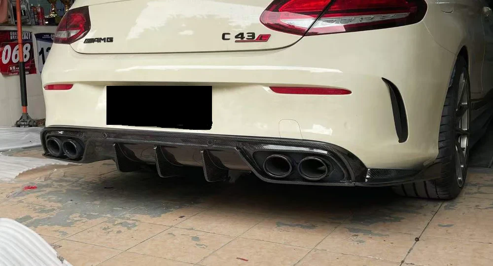 MERCEDES-BENZ AMG W205 Pre-Preg (Kuru) Karbon Fiber Arka Difüzör