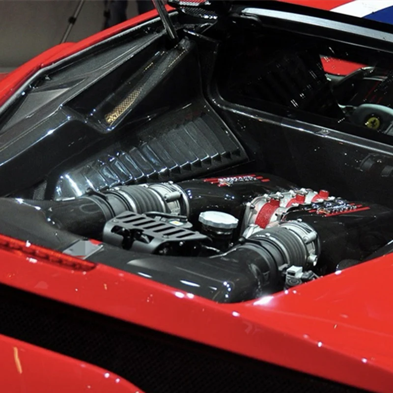 FERRARI 458 Pre-Preg (Kuru) Karbon Fiber Motor İçi Kapak