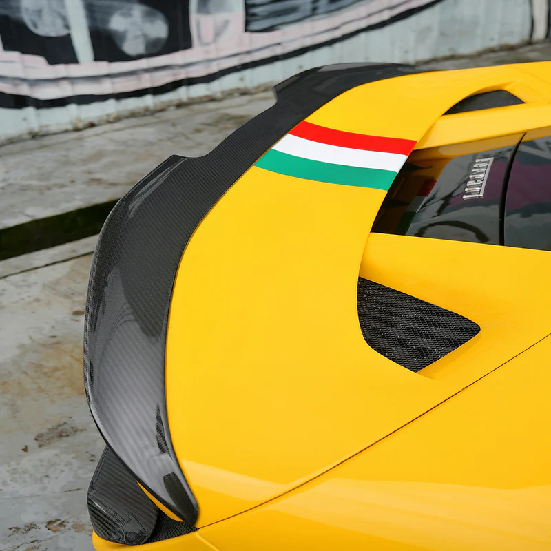 FERRARI F8 Pre-Preg (Kuru) Karbon Fiber Lip Spoiler