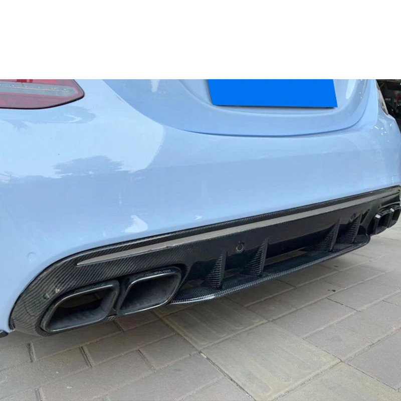MERCEDES-BENZ C63S W205 Body Kit Carbon Fiber Fibre Rear Bumper Diffuser Lip 4-Door 2015-2021