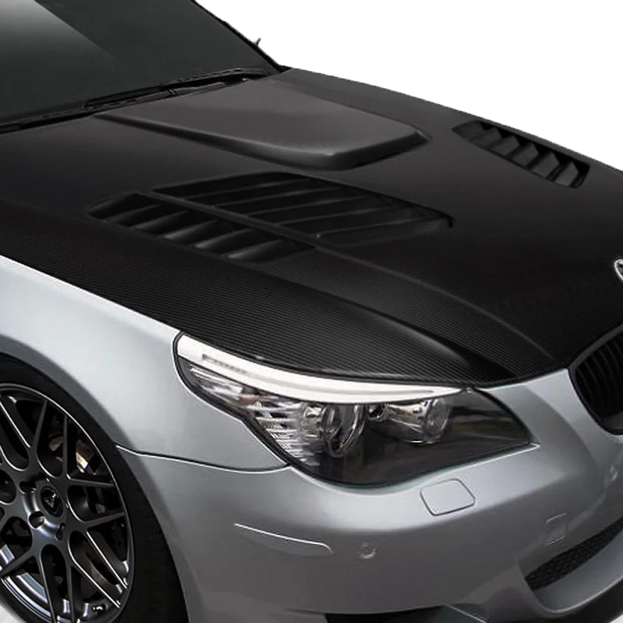 BMW M5 E60 Pre-Preg (Kuru) Karbon Fiber GTR Hava Kanallı Kaput