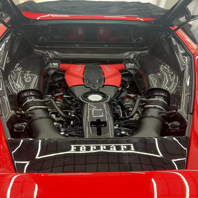 FERRARI F8/488 GTB Pre-Preg (Kuru) Karbon Fiber Motor İçi Kapak