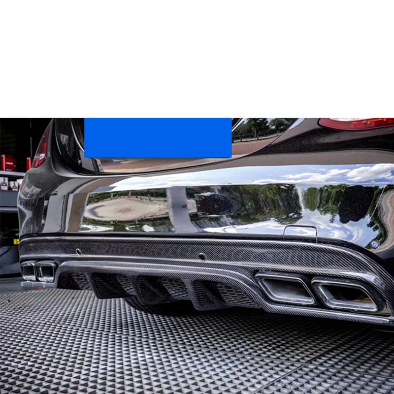 MERCEDES-BENZ W205 FD Style Carbon Fiber Body Kit Rear Diffuser C Class W205 4-Door 2015-2021 With Pipe