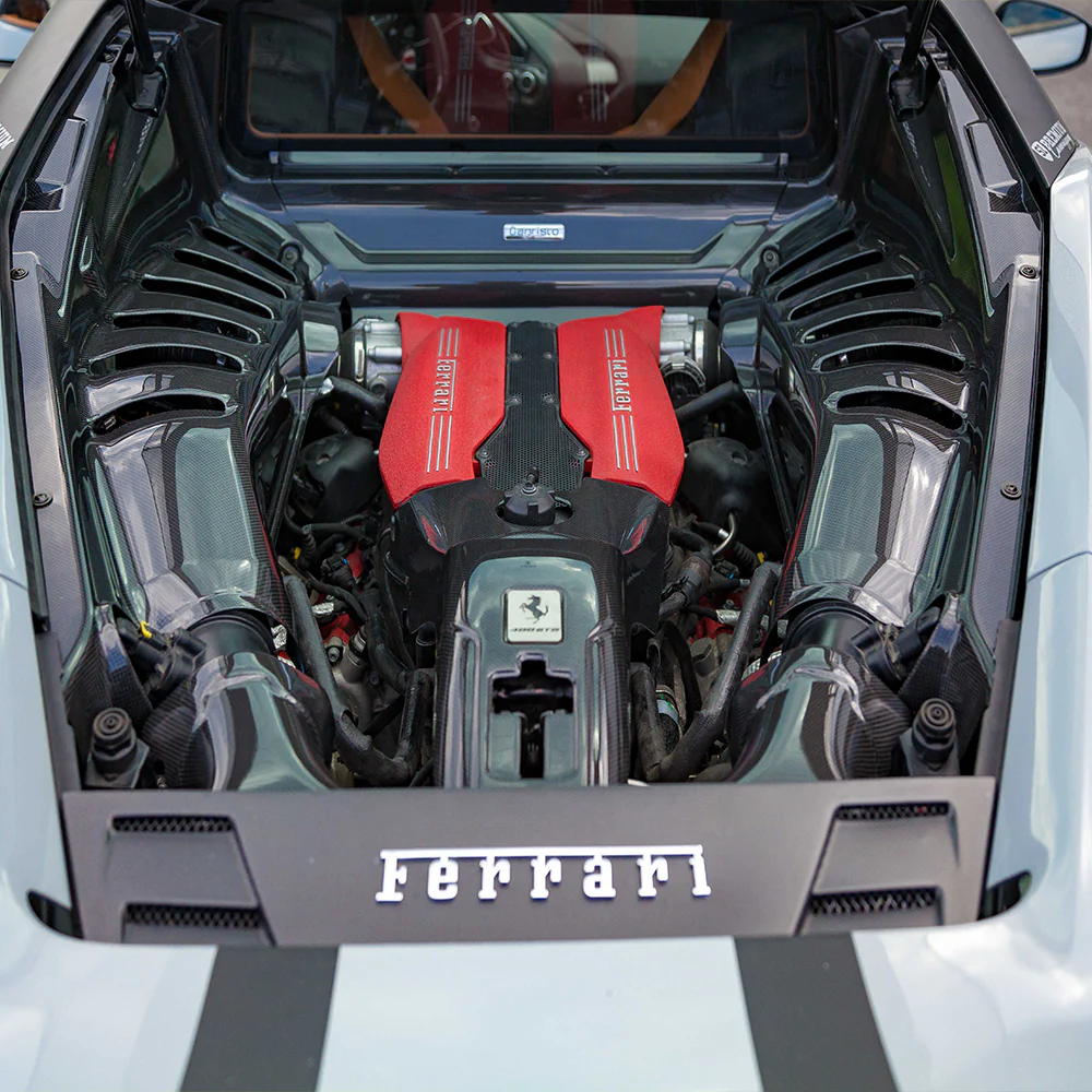 FERRARI F8/488 GTB/SPIDER Pre-Preg (Kuru) Karbon Fiber CP Hava Filtre Kapak