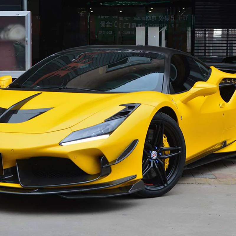 FERRARI F8 Pre-Preg (Kuru) Karbon Fiber Ön Tampon Köşe Ek