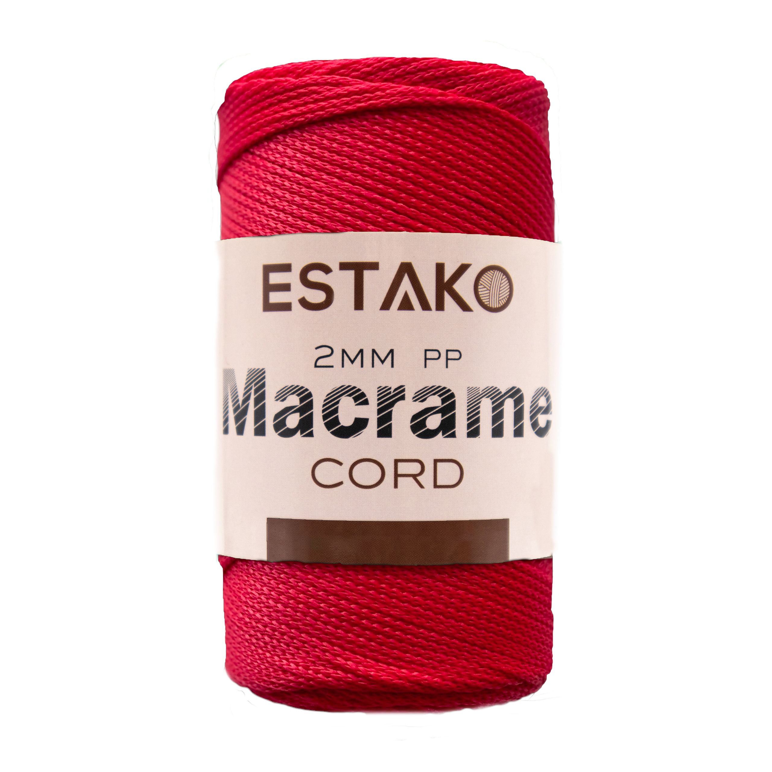 2mm PP Macrame  - 3100 - Red