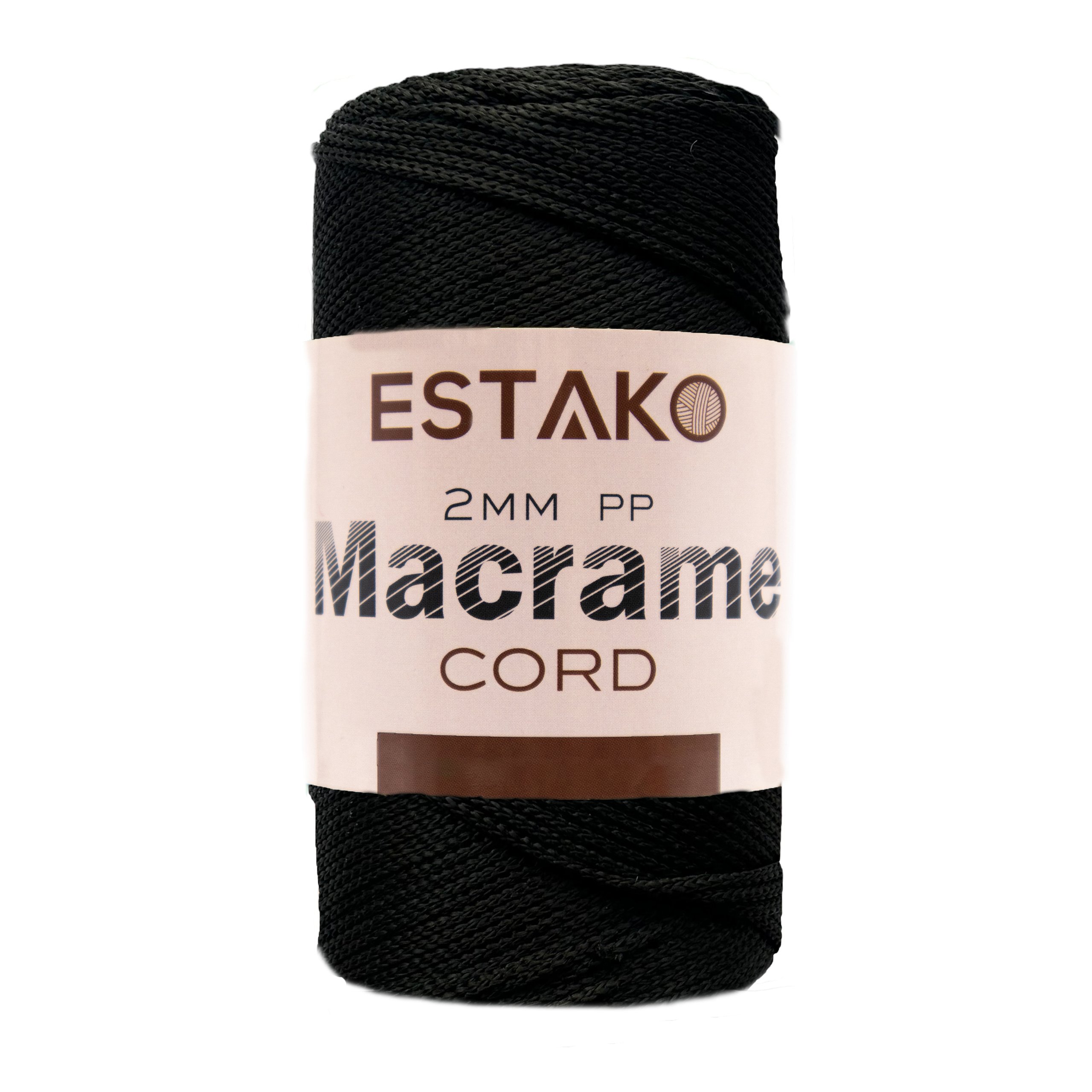 2mm PP Macrame  - 3270 - Black