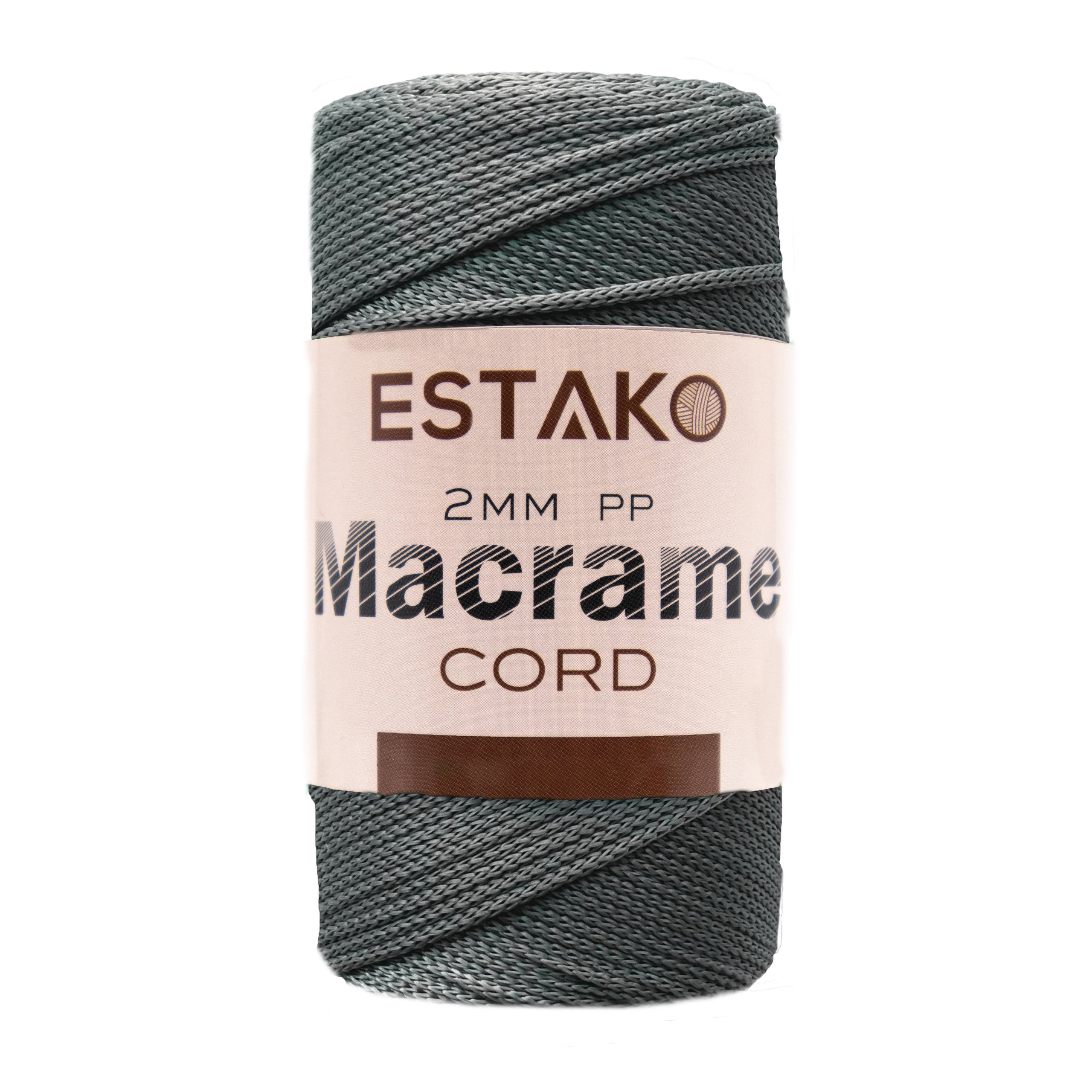 2mm PP Macrame  - 3064 - Grey