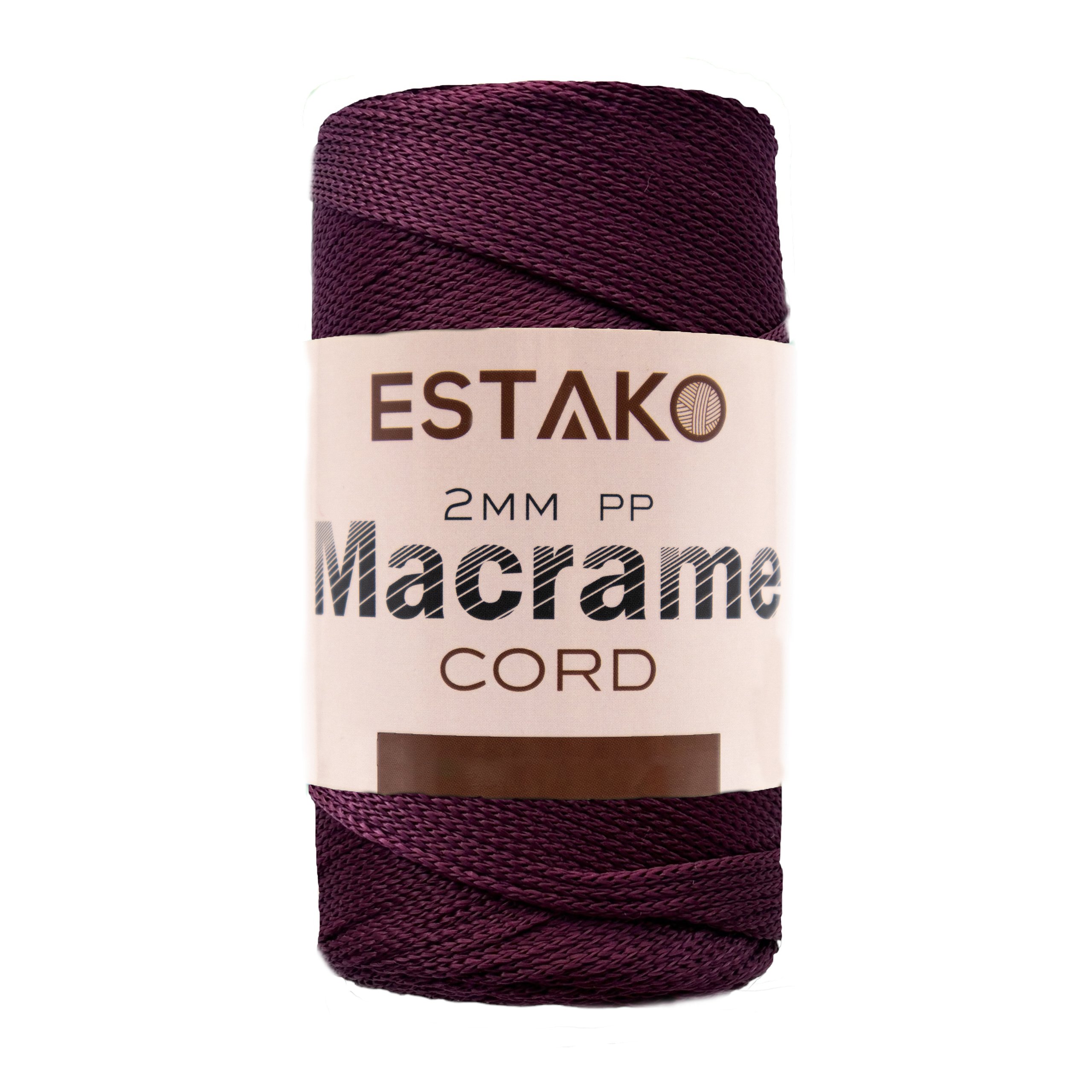 2mm PP Macrame  - 3160 - Plum