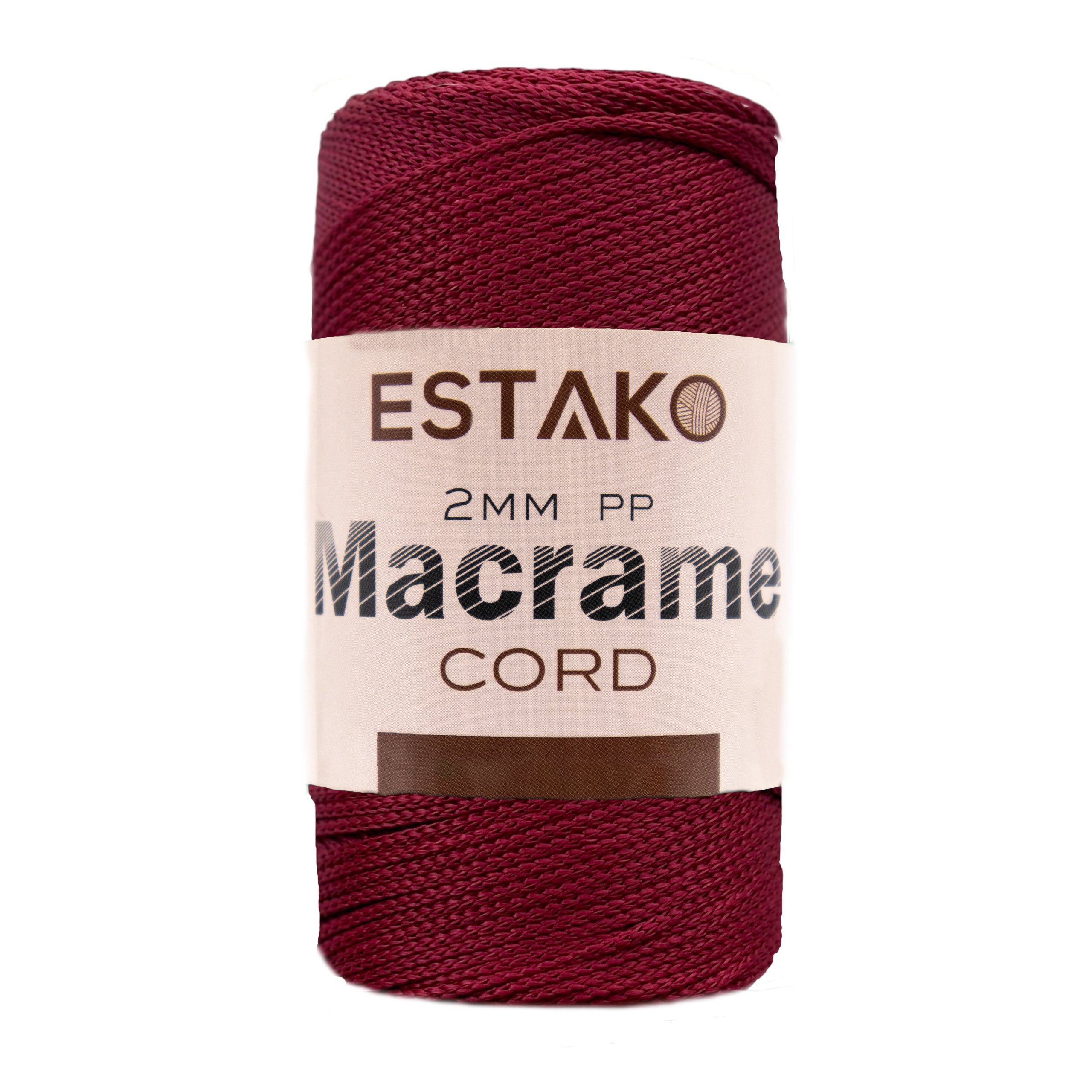 2mm PP Macrame  - 3114 - Bordeaux