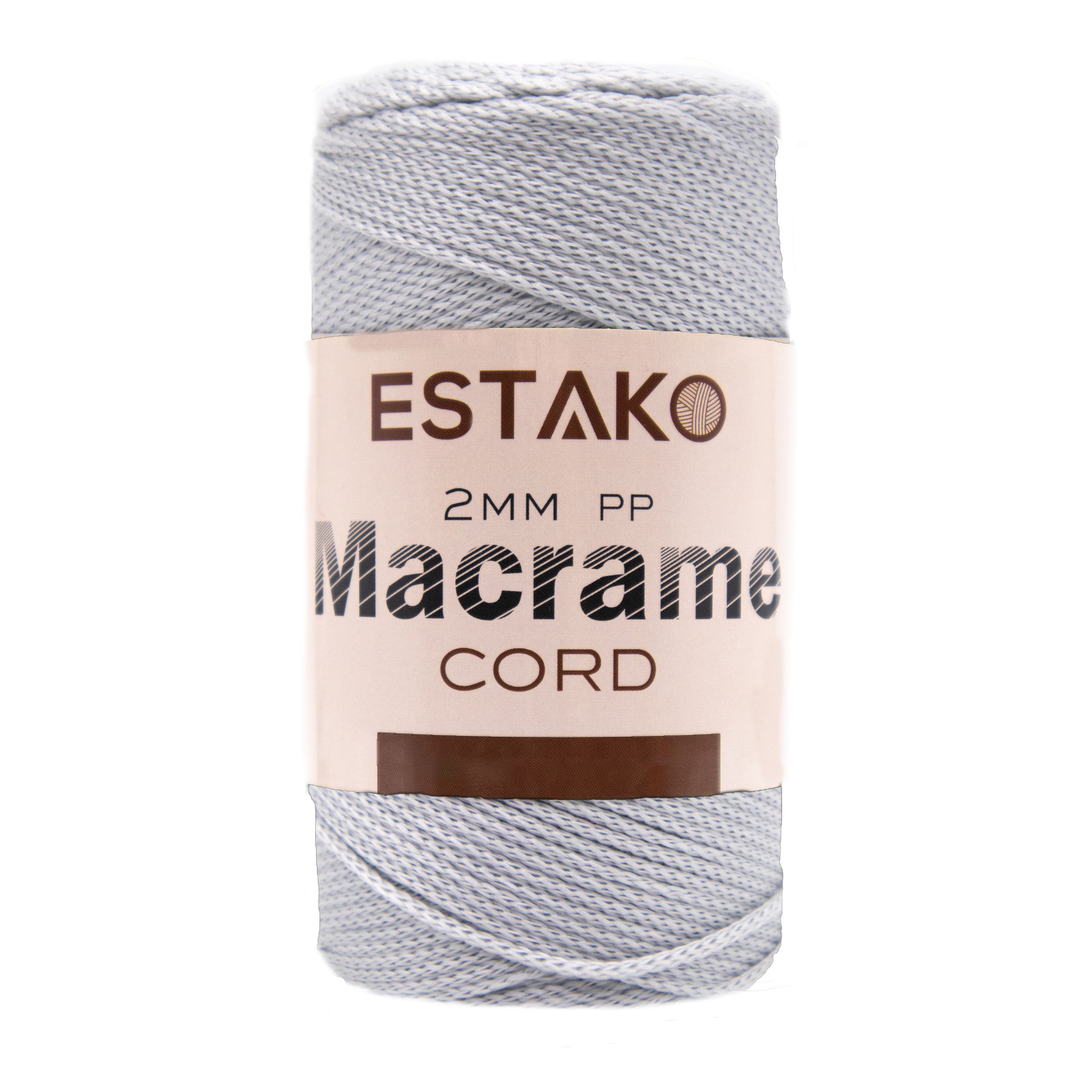 2mm PP Macrame  - 3060 - Light Grey